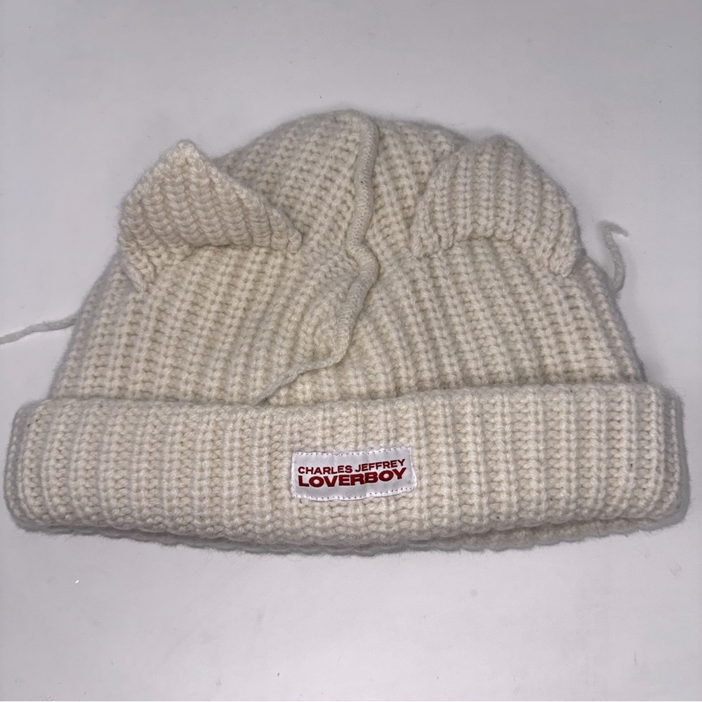 Charles Jeffrey Loverboy Chunky Ears Beanie 'Ecru'